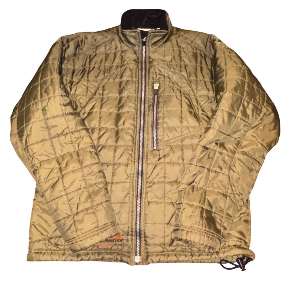 Obermeyer | Quilted Puffer Jacket | Vintage | Olive Green Full Zip Men's Small